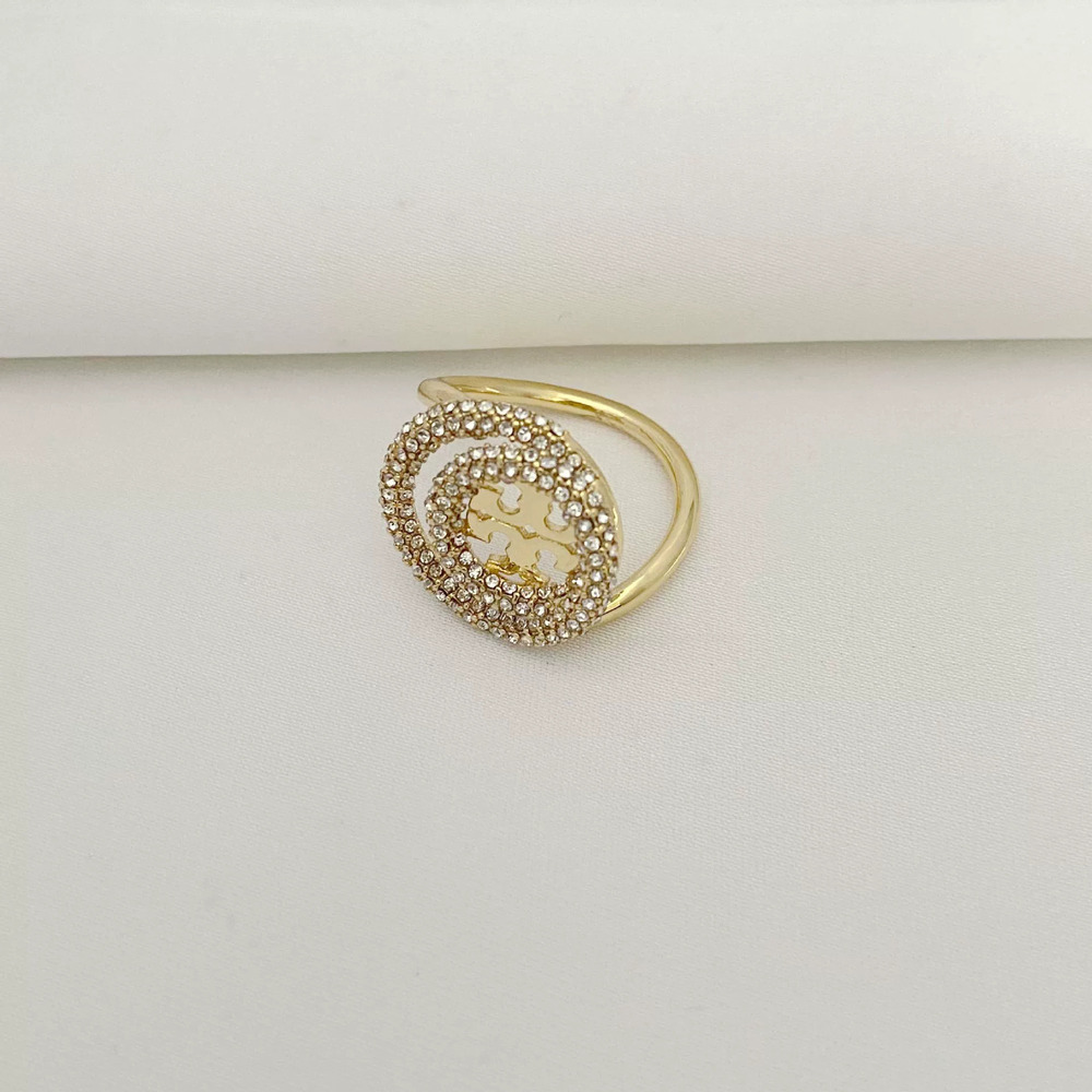 Tory Burch Trendy Rhinestone Letter Ring